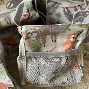 Thirty-One Sloth Bag Bundle *caddy, tote, zipper pouch and cinch sac backpack*